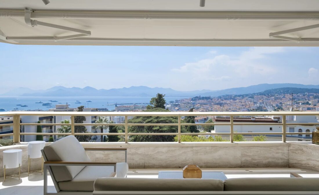 CANNES – 4 roms leilighet med panoramautsikt over havet og Lérins-øyene
