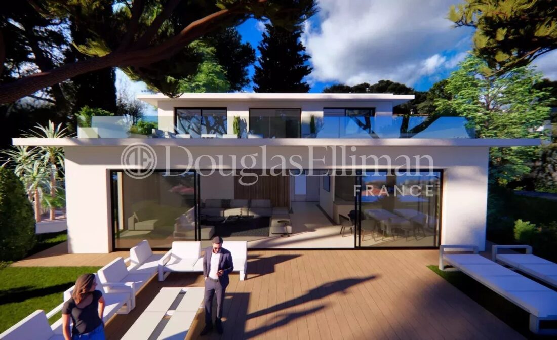 ROQUEBRUNE CAP MARTIN – Contemporary villa project with open sea view.