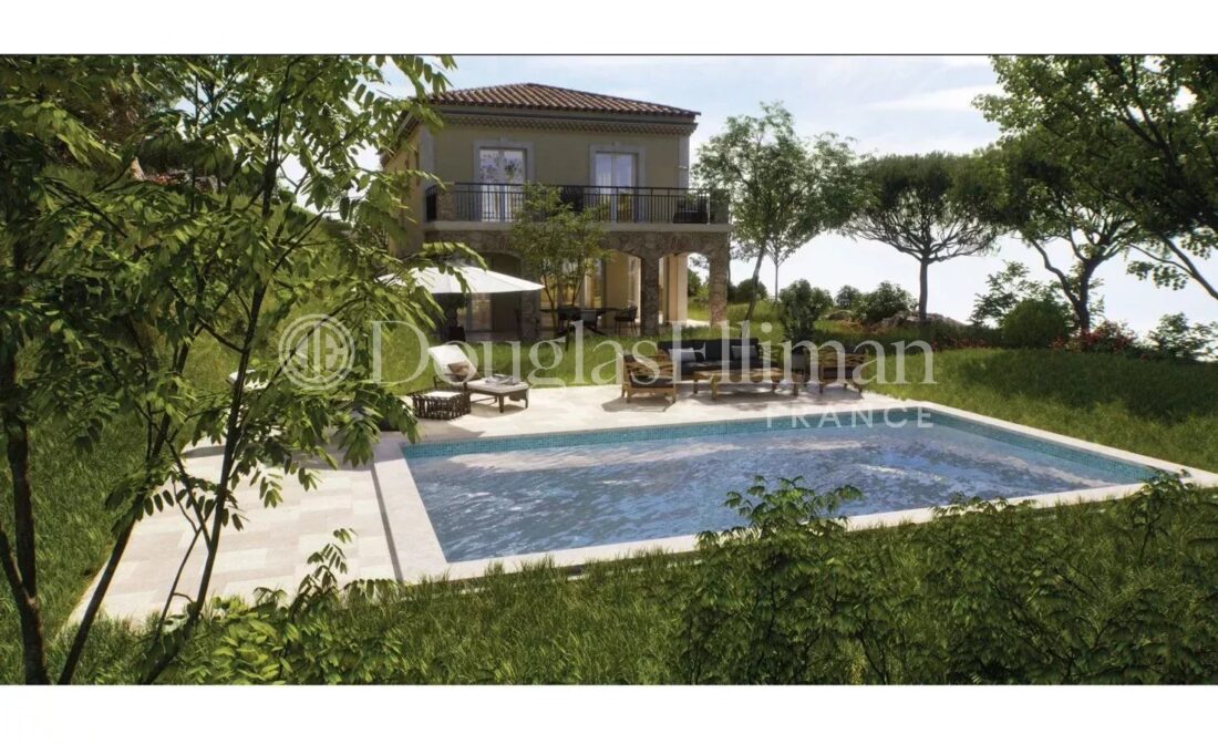 MENTON –  Proche de Monaco, terrain constructible vue mer avec projet de permis pour une villa de 300m2