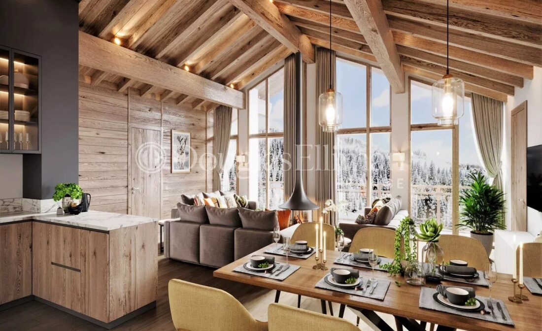 LES GETS – Appartement de 3 chambres avec une terrasse orientée sud-ouest aux Gets