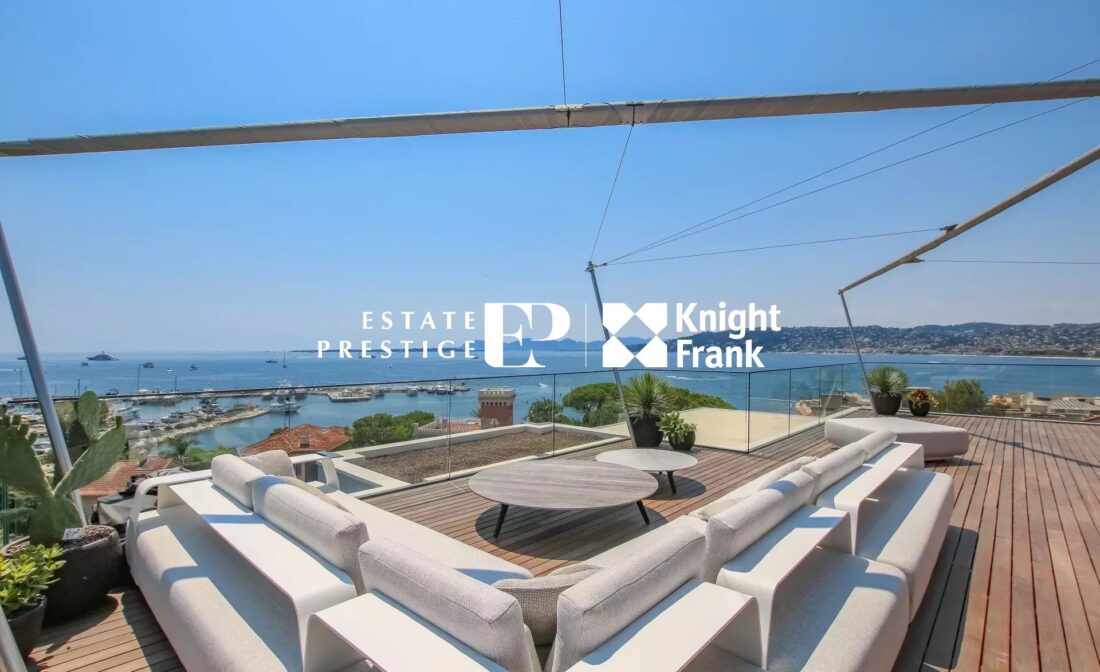 CAP D’ANTIBES WEST SIDE – CONTEMPORARY PENTHOUSE – PANORAMIC SEA VIEW