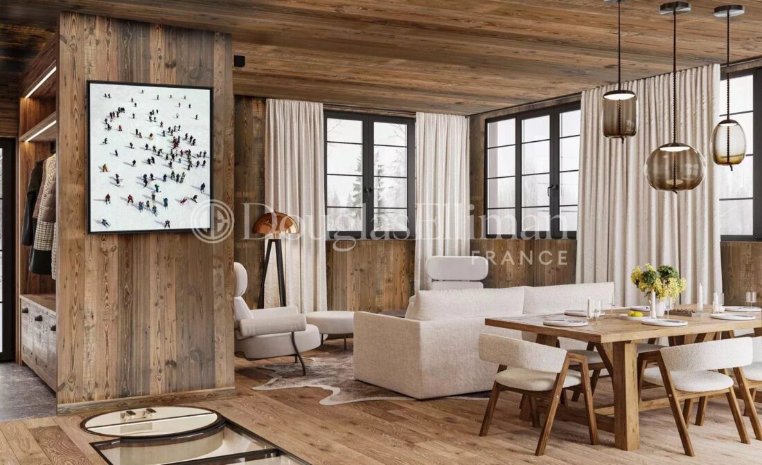 CHAMONIX – Appartement de luxe rénové de 3 chambres à coucher près du centre de Chamonix