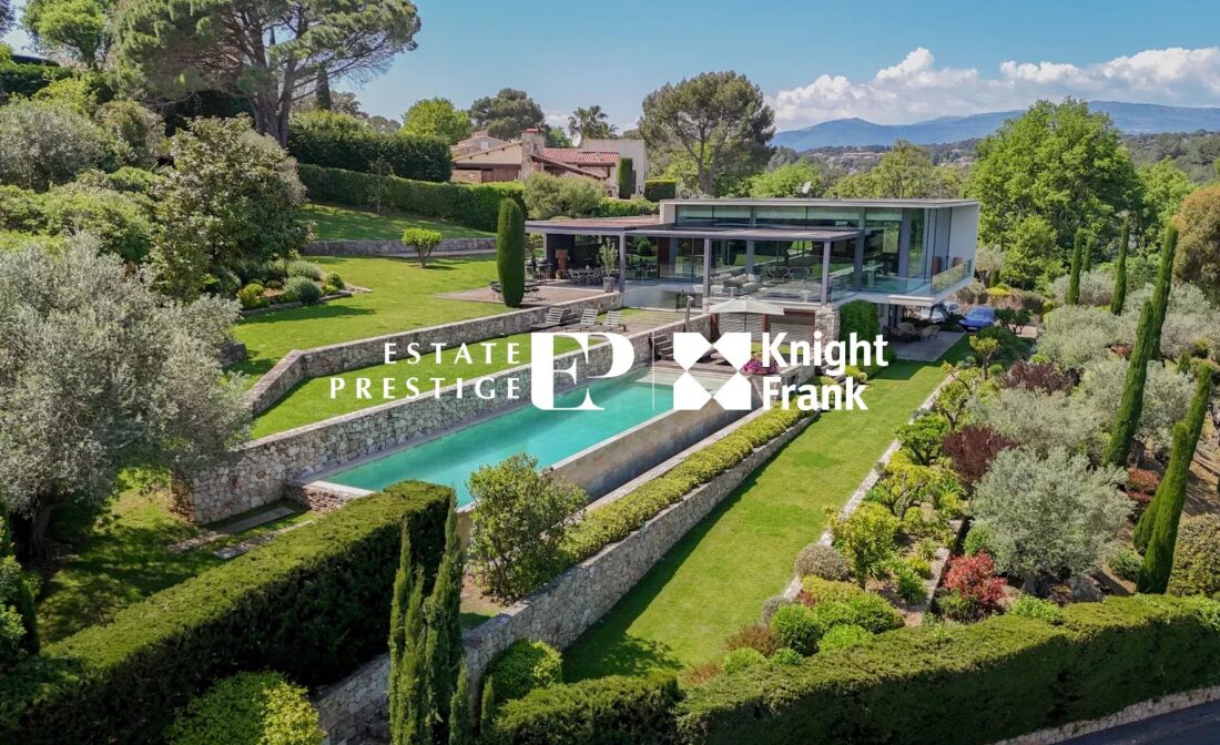 BIOT – VILLA CONTEMPORAINE – VUE PANORAMIQUE MER ET VILLAGE