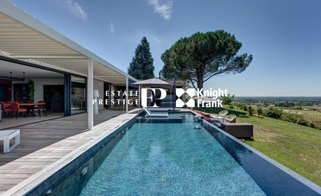 CADILLAC-SUR-GARONNE – Exceptionnelle villa contemporaine avec vue panoramique