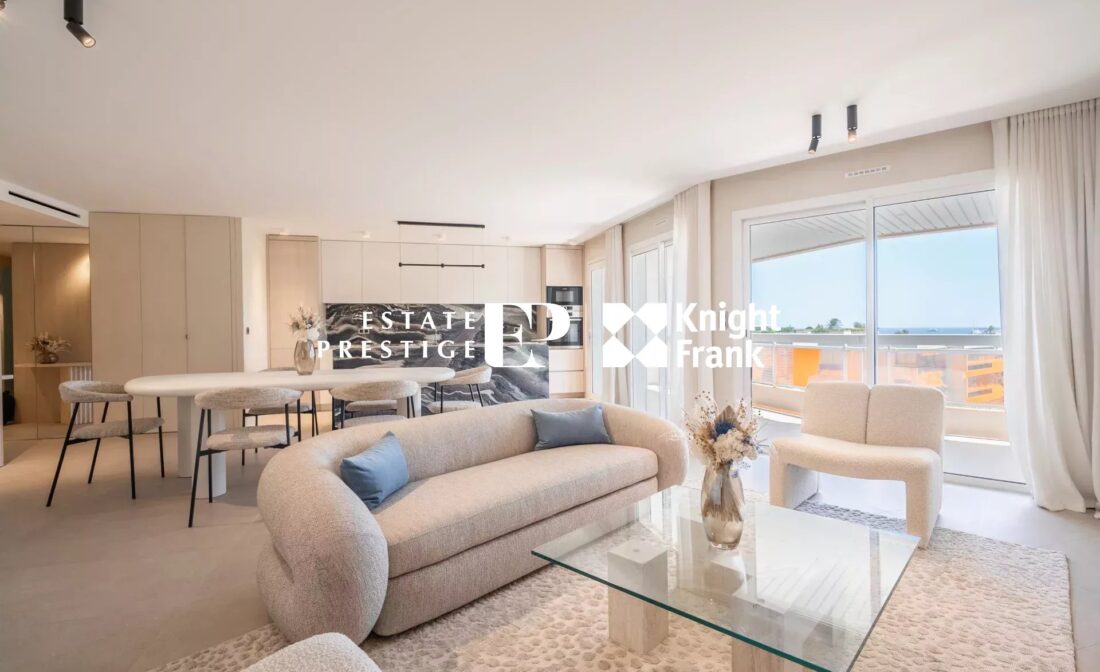 CANNES BASSE CALIFORNIE – Beautiful Renovated 3-Bedroom Apartment with Sea View Terrace