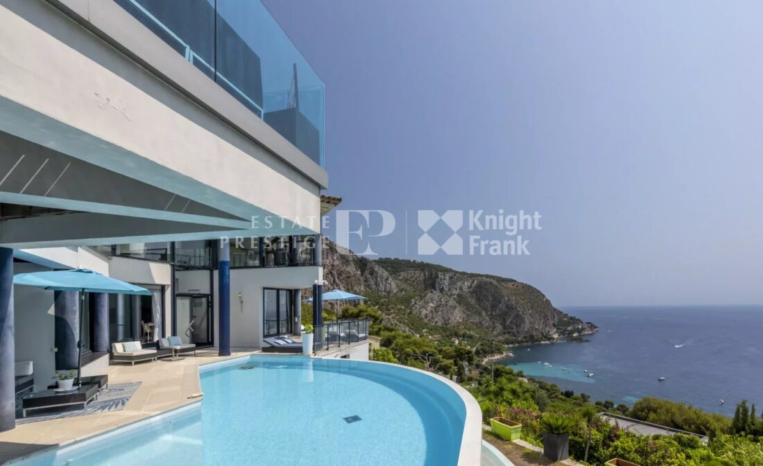 EZE-BORD-DE-MER – Superbe villa contemporaine avec vue mer panoramique