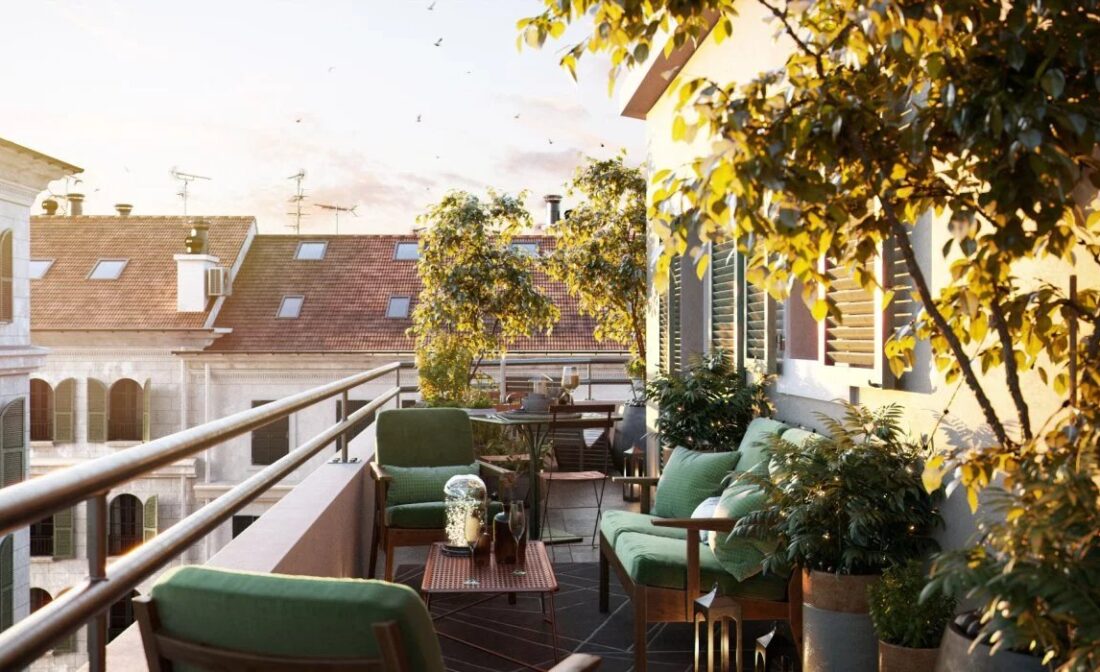 Nice, massena appartement trois pièces avec terrasse et balconn