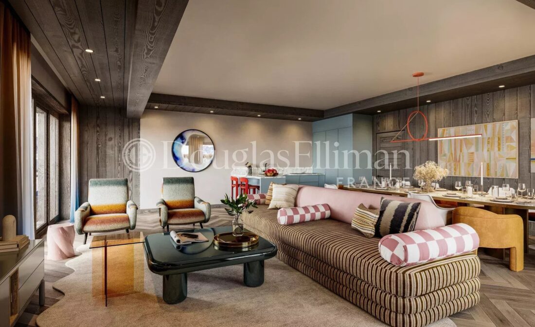 COURCHEVEL – Trois lodges de 5 chambres avec salle de cinéma