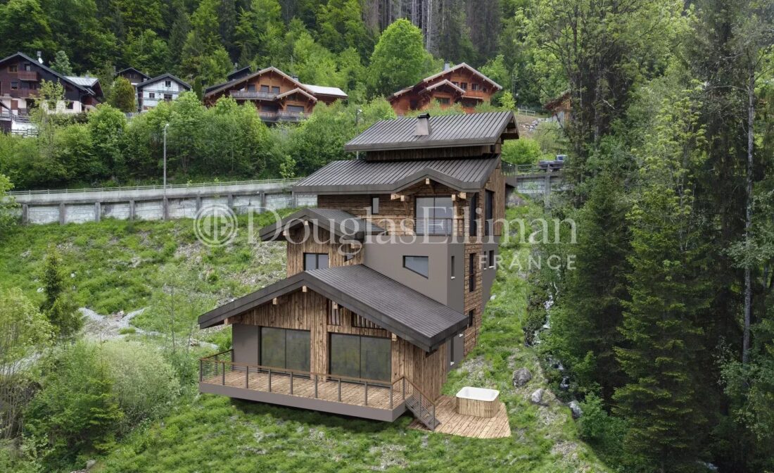 MORZINE – Demi-chalet neuf de 4 chambres avec vues panoramiques